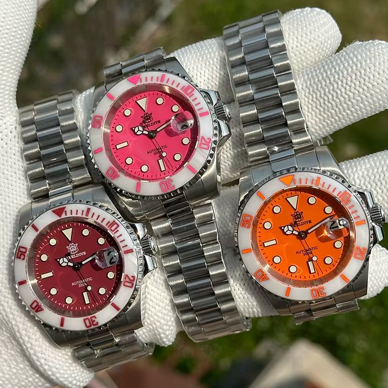 Seiko Watch Prospex - นาฬิกาข้อมือผู้ชาย STEELDIVE ระบบอัตโนมัติ ขนาด 40 มม.