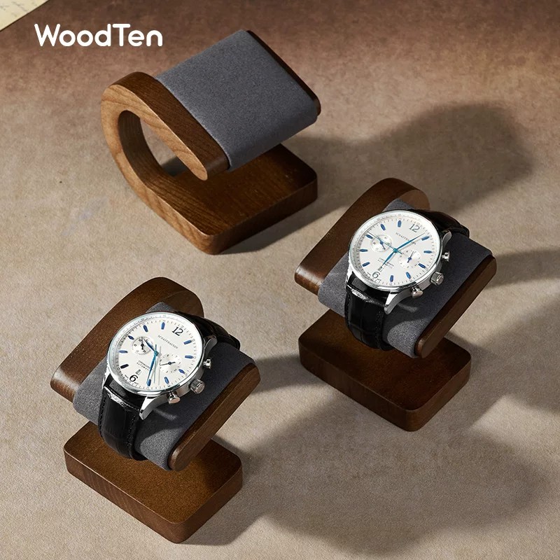 Jewelry And Watches Inc - WoodTen ขาตั้งโชว์นาฬิกาใหม่ ทำจากไม้วอลนัท ที่จัดเก็บนาฬิกา สร้อยข้อมือ และเครื่องประดับ
